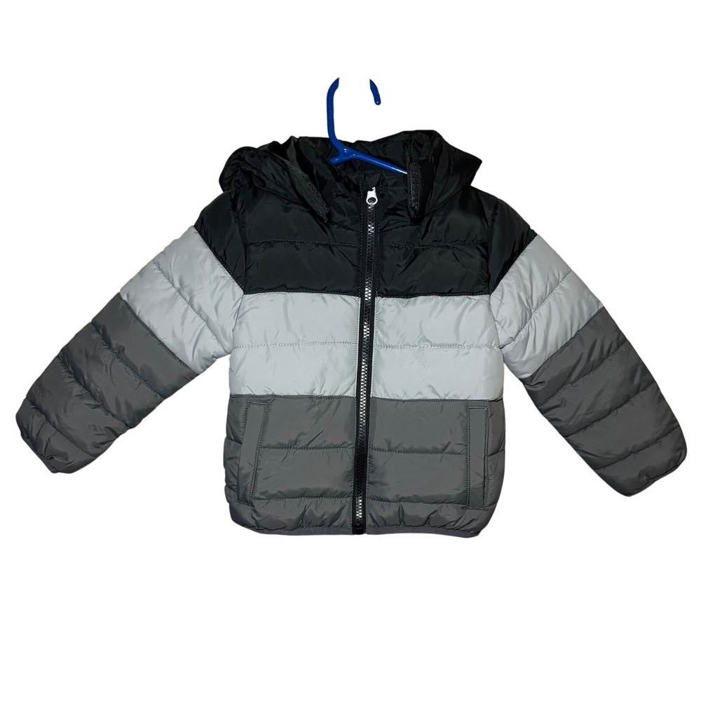 Mighty Mac Puffer Coat Toddler Boys 2T Dark Smoke Gray NWT